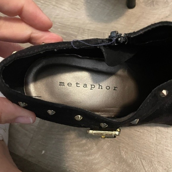 Women’s Black Suede Ankle Boots Size 8.5 - Picture 4 of 6